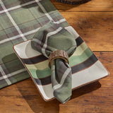 Moonbeam & Olive Plaid Cotton Cloth Napkins Set of 4