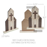 Celebrate Grace Church w/ Cross Star & Twine Coil-Lange General Store