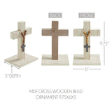 Celebrate Grace Cross w/ Wooden Bead Ornament-Lange General Store