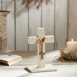 Celebrate Grace Cross w/ Wooden Bead Ornament-Lange General Store