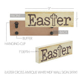 Celebrate Grace Easter w/ Cross Antique White Wall Sign-Lange General Store