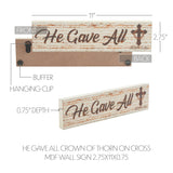 Celebrate Grace He Gave All w/ Crown Of Thorn On Cross Wall Sign-Lange General Store