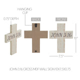 Celebrate Grace John 3:16 Cross Wall Sign-Lange General Store