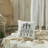 Celebrate Grace John 3:16 Pillow 6x6-Lange General Store