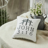 Celebrate Grace John 3:16 Pillow 6x6-Lange General Store