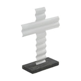 Celebrate Grace Metal Holy Cross w/ Wooden Base-Lange General Store