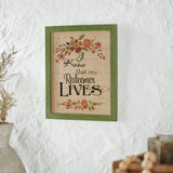 Celebrate Grace My Redeemer Lives Wall Sign-Lange General Store