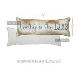 Celebrate Grace Worthy Is The Lamb Pillow-Lange General Store