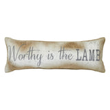 Celebrate Grace Worthy Is The Lamb Pillow-Lange General Store