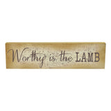 Celebrate Grace Worthy Is The Lamb Wall Sign-Lange General Store