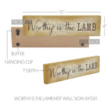 Celebrate Grace Worthy Is The Lamb Wall Sign-Lange General Store