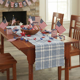 Celeste Blue Chindi Table Runner-Lange General Store