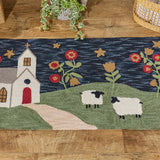 Chapel On The Hill Hooked Rug Runner