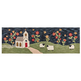 Chapel On The Hill Hooked Rug Runner