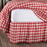 Annie Red Buffalo Check Bed Skirt-Lange General Store