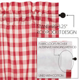 Cherry Ann Buffalo Check Prairie Swag Curtains
