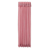 Annie Red Buffalo Check Ruffled Extra Long Panel Curtain-Lange General Store