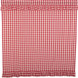 Annie Red Buffalo Check Ruffled Shower Curtain-Lange General Store