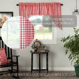 Cherry Ann Buffalo Check Swag Curtains