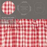 Cherry Ann Buffalo Check Swag Curtains