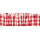 Annie Red Buffalo Check Valance-Lange General Store