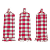 Cherry Ann Check Button Loop Tea Towel Set of 3-Lange General Store