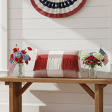 Cherry Ann Check Fringed Pillow-Lange General Store