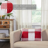 Cherry Ann Check Fringed Pillow-Lange General Store