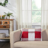 Cherry Ann Check Fringed Pillow-Lange General Store