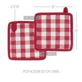 Cherry Ann Check Pot Holder-Lange General Store