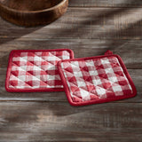 Cherry Ann Check Pot Holder-Lange General Store