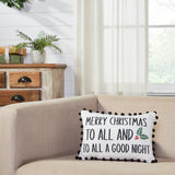 Cherry Ann Check To All A Good Night Pillow 9.5 x 14-Lange General Store