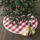 Cherry Ann Check Tree Skirt-Lange General Store