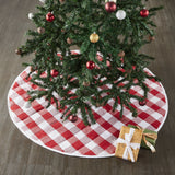 Cherry Ann Check Tree Skirt-Lange General Store