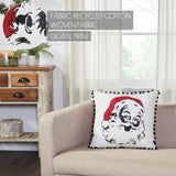 Cherry Ann Check Vintage Santa Pillow 18 x 18-Lange General Store