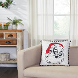 Cherry Ann Check Vintage Santa Pillow 18 x 18-Lange General Store