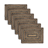 Chestnut Braided Rectangle Placemat - Set of 6
