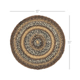 Chestnut Braided Trivet 15"-Lange General Store