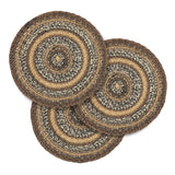 Chestnut Braided Trivet 15" Set of 3
