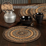 Chestnut Braided Trivet 15" Set of 3