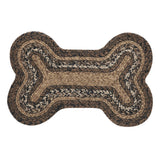 Chestnut Dog Bone Braided Waterproof Rug Mat – Small – Waterproof Dog Feeding Mat – Chestnut Brown, Tan
