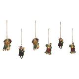 Children at Christmas Metal Ornaments Set of 6-Lange General Store