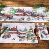 Christmas At The Farm Table Runner 36"-Lange General Store