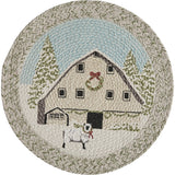 Christmas Barn Braided Placemats Set of 4