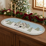 Christmas Barn Braided Table Runner lifestyle image