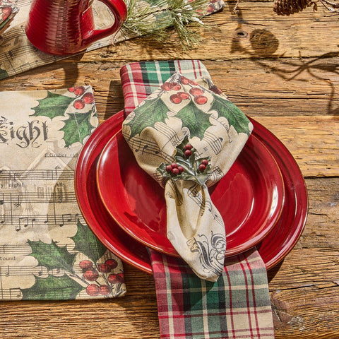 Silent Night Cotton Cloth Napkins Set of 4