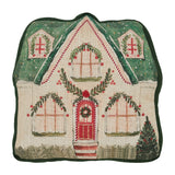 Christmas Cottage Pillow with Beads-Lange General Store
