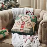 Christmas Cottage Pillow with Beads-Lange General Store
