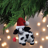 Christmas Cow Felt Ornament Set of 4-Lange General Store