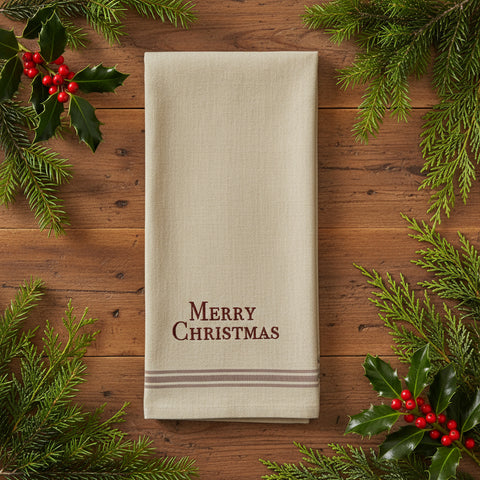 Christmas Greeting Dishtowel-Lange General Store